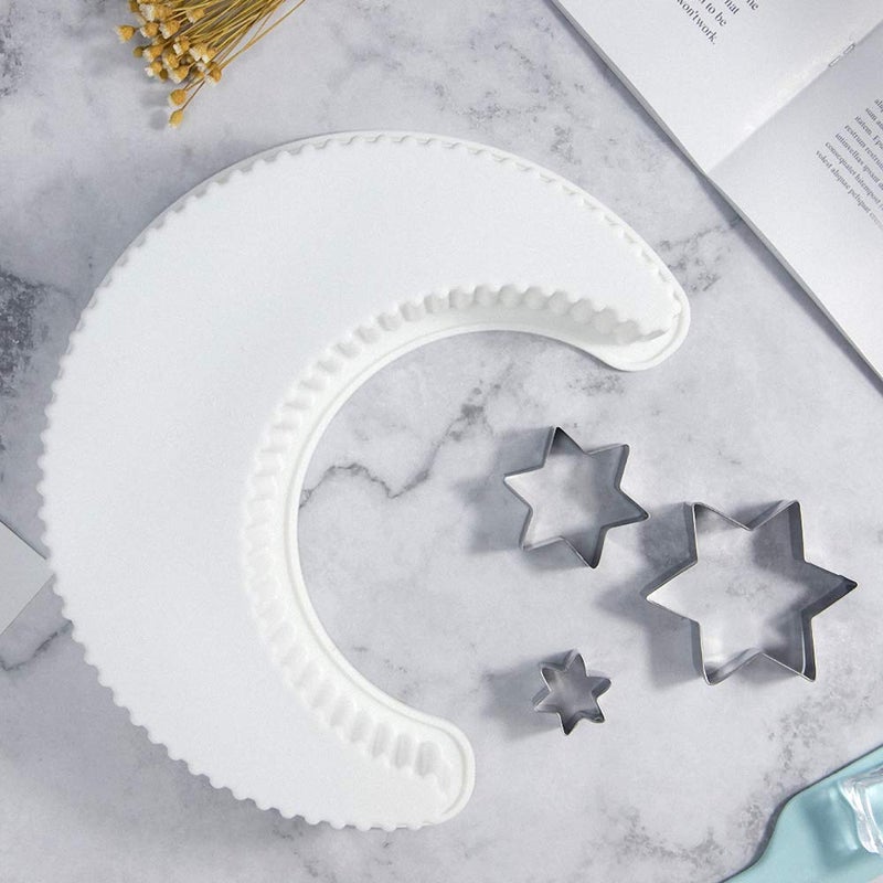 HiParty Crescent Moon Shape Silicone Cake Pan, Crescent Moonlight Sonata Mousse Cake Bread Pizza Baking Mold Kitchen Bakeware Tools - Image 4